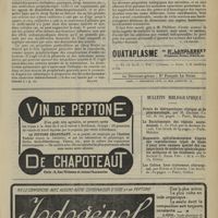 0121 - Page 111 - Pratique médicale. Complications de la coqueluche / Livres nouveaux. Manuel de bactériologie, par MM. Lehmann et Neumann. Édition française par M. André Philibert. [L. Le Sourd] / Bulletin bibliographique