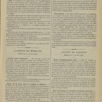 0149 - Page 139 - Sociétés savantes. Académie des sciences. (Séance du 12 janvier 1914). Leprazellen et plasmazellen. MM. Argaud et Brault / Sur la résistance du gonocoque aux basses températures. MM. A. Lumière et J. Chevrotier / Académie de médecine. (Séance du 20 janvier 1914). Le fluor dans l'organisme. M. Gautier / Etude sur la lutte contre le choléra en Bulgarie. M. Babès... / Règles acoustiques et cliniques de la rééducation auditive. M. Marage / Abcès exceptionnel dû à l'appendicite. M. Routier / Présentation. M. Albert Robin / Société de biologie. (Séance du 17 janvier 1914). Sérum antigonococcique actif. MM. R. Debré et J. Paraf / Rôle antiseptique de certaines substances insolubles. MM. L. Rénon, Ch. Richet fils et André Lépine / Mécanisme de l'action du froid dans l'hémoglobinurie paroxystique a frigore (première note). MM. G. Froin et Pernet