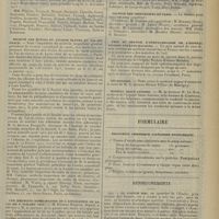 0189 - Page 179 - Nouvelles. Guerre / Société des élèves et anciens élèves du Val-de-Grâce / Les médecins aides-majors et l'application de la loi du 6 juillet 1912 / Syndicat général des médecins des stations balnéaires et sanitaires de France / Société des chirurgiens de Paris / Prix du service d'ophtalmologie de l'Hôpital Necker-Enfants-Malades / Nécrologie / Hôpital Saint-Antoine / Formulaire. Bronchite chronique (Catarrhe bronchique) / Renseignements