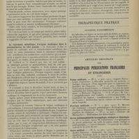 0231 - Page 221 - Sociétés savantes. Société médicale des hôpitaux. (Séance du 30 janvier 1914). Traitement kinétique des engelures. MM. Lucien Jacquet et Debat / Le tintement métallique d'origine cardiaque dans le pneumothorax du côté gauche. L. Galliard / Compression de la région pontocérébelleuse gauche. MM. L. Galliard et Fernand Lévy / Thérapeutique pratique. Dyspepsie hyposthénique / Articles originaux des principales publications françaises et étrangères. Presse médicale / Province médicale / Revue hebdomadaire de laryngologie, otologie et rhinologie / Paris médical / Progrès médical