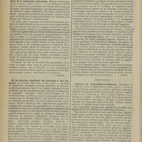 0328 - Page 318 - Analyses. Médecine. Origine pneumonique inflammatoire des lésions nodulaires de la tuberculose pulmonaire (Rénon et Géraudel. Journ. des prat...) [J. Milhit] / Sur les réactions aseptiques des méninges et leur diagnostic. (J. Euzière, Paris méd...) [J. Milhit] / Médecine légale. L'ulcère traumatique de l'estomac ; considérations médico-légales. (Ch. Petit. Le médecin praticien...) [L. Milhit] / Neurologie. L'épreuve de Proust-Lichteim-Déjerine. (Froment et O. Monod. Journ. de méd. interne...) [J. Milhit]
