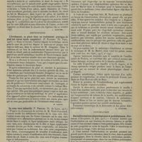 0383 - Page 373 - Analyses. Médecine infantile. L'examen des garde-robes de nourrissons : indications diagnostiques et diététiques. (R. Gaultier. Paris méd...) [J. Milhit] / Chirurgie. Corps étrangers du rectum. (Launay et Vandescal. Bull. Soc. anat...) [L. Alquier] / Orthopédie. L'évidemment, sa place dans un traitement pratique du pied bot varus équin congénital. (P. Faveret. Th. Paris...) [M. Lance] / La coxa vara infantile. (P. Perrier. Th. de Lyon...) [M. Lance] / Neurologie. Contribution à l'étude de la thérapeutique chirurgicale des tumeurs intramédullaires. (Beck. Th. de Paris... ; J.-B. Baillière et fils, édit.). [L. Alquier] / Psychiatrie. Des hallucinations physiologiques et pathologiques. (Bernheim. L'Encéphale...) [Paul Camus]