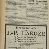 0390 - Page 382 - Sociétés savantes. Société de chirurgie. (Séance du 18 février 1914). Pseudo-étranglement d'une hernie diaphragmatique symptomatique d'une perforation de l'estomac. M. Lenormant, sur une observation de M. Heurteaux... / Congrès. IIe Congrès des médecins scolaires de langue française. 30, 31 juillet et 1er août 1914 à Lyon