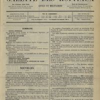 0409 - Page 401 - Sommaire / Nouvelles. Hôpitaux de Paris / Hôpitaux de province / Faculté de médecine de Paris / Guerre / Les expertises en matière d'accident du travail / Renseignements