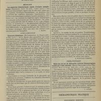 0421 - Page 413 - Pratique médicale. L'insuffisance cardiaque dans l'obésité / Analyses. Médecine. Les néphrites hématuriques aiguës d'origine amygdalienne. (Castaigne. Journ. des prat...) [J. Milhit] / Ophtalmologie. Cataracte diabétique. (De Lapersonne. Le Progrès méd...) [J. Milhit] / Urologie. Traitement des diverticules vésicaux. (Marion. Journ. d'urologie...) [R. de Butler d'Ormond] / Thérapeutique. Notes sur un cas de folliculite urétrale blennorragique traitée par l'iode colloïdal. (Marcel Deschamps et Jean Perrigault. Revue de thérap. méd.-chir...) [L. Gayard] / Thérapeutique pratique. Insuffisance digestive