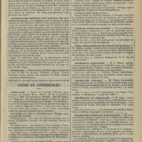 0443 - Page 435 - Nouvelles. La transformation de l'École des auxiliaires médicaux d'Alger / Honoraires des médecins civils soignant des militaires en congé / Nécrologie / Cours et conférences. Gynécologie / Cours de pathologie interne / Cours complémentaire de pathologie externe / Conférences d'histologie / Conférences d'hygiène / Conférences de physiologie / Conférences d'anatomie pathologique