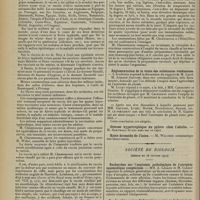 0448 - Page 440 - Sociétés savantes. Académie de médecine. (Séance du 3 mars 1914). Note sur la vaccination antityphoïde (vaccin chauffé). M. Chantemesse / Réglementation de la vente des substances vénéneuses. M. Lucet, M. Armand Gautier / Sténose hypertrophique du pylore chez l'adulte. M. Hartmann / Société de biologie. (Séance du 28 février 1914). Recherches sur l'anatomie pathologique de l'atrophie spasmodique congénitale. MM. A. Lesage et M. Cléret / Sur les phénomènes d'absorption au niveau de la vésicule biliaire. M. A. Policard