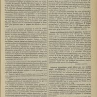 0451 - Page 443 - Analyses. Médecine. Le syndrome myotonique. (L. Babonneix. La Tunisie médicale...) [Stephen Chauvet] / Hypertension permanente associée à une cardiopathie valvulaire sans lésion rénale concomitante. (Insuffisance aortique. Endocardite ulcéro-végétante) (J. Bret et A. Devic. Lyon médical...) [Stephen Chauvet] / Gomme syphilitique de la tête du pancréas. (Leuret et Secousse. Soc. de médecine et de chirurgie de Bordeaux... ; Journ. de médecine de Bordeaux...) [Stephen Chauvet] / Infection typhoïdique ayant débuté par une orchite aiguë : orchidotyphus. (V. Gillot et Raynaud. Bulletin médical de l'Algérie...) [Stephen Chauvet]