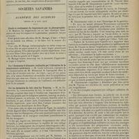 0541 - Page 537 - De l'emploi de l'iode colloïdal dans la blennorragie aiguë et chronique ; par M. Gérald Beyler... / Sociétés savantes. Académie des sciences. (Séance du 9 mars 1914). Etude et traitement du bégaiement par la photographie. M. Marage / Sur l'économie d'aliments réalisables par l'élévation de la température extérieure. M. Louis Lapicque, à propos de la communication de M. Miramond / Sur les ferments du lait chez les Touareg. M. de Gironcourt / Académie de médecine. (Séance du 17 mars 1914). La vaccination antityphoïde et le projet de loi visant l'obligation de cette vaccination dans l'armée. M. Chantemesse, sur une communication de M. Vincent