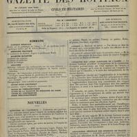 0581 - Page 577 - Sommaire / Nouvelles. Ministère de l'intérieur / Concours de l'internat en médecine des asiles publics d'aliénés de la Seine / Guerre / L'enquête sur l'état sanitaire de l'armée / Association générale des médecins de France