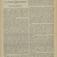 0585 - Page 581 - Clinique médicale. Études sur la pathologie de l'ulcus. V. Le syndrome ulcéro-pylorique (Suite) ; par M. Albert Mathieu...