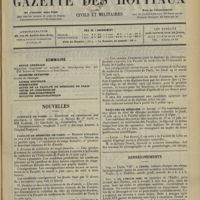 0645 - Page 641 - Sommaire / Nouvelles. Hôpitaux de Paris / Faculté de médecine de Paris / Facultés de médecine / Renseignements