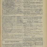 0647 - Page 643 - Nouvelles. Facultés de médecine / Ier Congrès espagnol de pédiatrie (12 au 18 avril 1914) / Chemins de fer de Paris-Lyon-Méditerranée / Bulletin bibliographique / Actes de la Faculté de médecine de Paris du 27 avril au 2 mai 1914. Examens de doctorat / Thèses