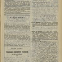 0679 - Page 675 - Nouvelles. École de psychologie / Pratique médicale / Articles originaux des principales publications françaises et étrangères. Archives de médecine et de pharmacie navales / Echo médical du Nord / Medizinische Blätter / Münchener medizinische Wochenschrift / Province médicale / Semaine médicale / Thérapie der Gegenwart / Wiener klinische Wochenschrift