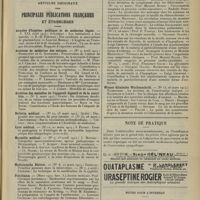 0777 - Page 781 - Livres nouveaux. Ueber Laparo-und Thorakoskopie, par H.-C. Jacobaeus. [A. Lemierre] / Articles originaux des principales publications françaises et étrangères. Annales d'hygiène publique et de médecine légale / Archives de médecine des enfants / Archives des maladies de l'appareil digestif et de la nutrition / Bulletin médical / Lyon médical / Marseille médical / Medizinische Blätter / Policlinico / Riforma medica / Wiener klinische Wochenschrift / Note de pratique / Notes pour l'internat. Oedème de la glotte