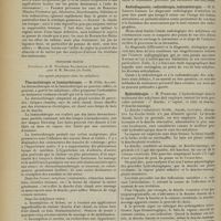 0804 - Page 808 - Ve Congrès de physiothérapie des médecins de langue française ; par MM. Laquerrière et Delherm. Deuxième séance. Rôle des agents physiques dans la goutte (fin). Radiumthérapie. M. Octave Claude / Troisième séance. Les agents physiques dans les ankyloses. Thermothérapie et luminothérapie. M. Félix Allard / Radiodiagnostic, radiothérapie, radiumthérapie. M. R. Ledoux-Lebard / Hydrothérapie. M. Forestier