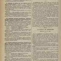 0822 - Page 826 - Pour augmenter la tolérance et l'efficacité du traitement mercuriel dans la syphilis ; par le Docteur Bouveyron... / Sociétés savantes. Académie des sciences. (Séance du 20 avril 1914). La question du pain. M. A. Balland / Académie de médecine. (Séance du 28 avril 1914). Sur la prophylaxie de la lèpre en France. M. A. Netter...