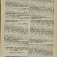 0823 - Page 827 - Sociétés savantes. Académie de médecine. (Séance du 28 avril 1914). Sur la prophylaxie de la lèpre en France. M. A. Netter... / Epanchements puriformes aseptiques de la plèvre. M. Dopter / Transfusion du sang. M. Wallich, en son nom et au nom de M. Levaditi / Société de biologie. (Séance du 25 avril 1914). Auto-hémolyse des globules rouges sous l'influence directe du froid. Démonstration de l'existence d'un complexe globulaire ou complexe constitutif de l'hématie. M. G. Froin / Le réflexe oculo-cardiaque dans la grossesse. MM. Garnier et G. Lévi-Franckel / Alimentation lactée. MM. P. Mazé et Auguste Pettit, recherches effectuées avec L. Martin