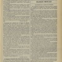 0873 - Page 877 - Analyses. Médecine. Nouvelle théorie sur la cause de la paralysie infantile. (Rolando Meissenbach..., in Revue médicale de Normandie...) [Stephen Chauvet] / Traitement de la chorée par la liqueur de Boudin. (L. Bériel. Lyon méd...) [Stephen Chauvet] / Le diagnostic fonctionnel des rhumatismes chroniques. (Finck... Paris médical...) [J. Milhit] / Pratique médicale. Traitement de l'angine de poitrine
