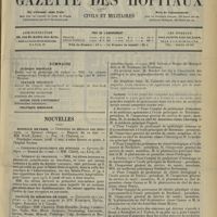0909 - Page 913 - Sommaire / Nouvelles. Hôpitaux de Paris / Faculté de médecine de Paris / Élections / Marine