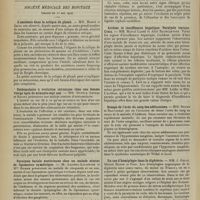 0950 - Page 954 - Actualités. Le cyto-diagnostic des maladies de l'estomac. [M. Brelet] / Sociétés savantes. Société médicale des hôpitaux. (Séance du 15 mai 1914). L'azotémie dans la colique de plomb. MM. Mosny et Javal / Ostéomalacie à évolution chronique chez une femme vierge âgée de soixante-sept ans. MM. Dufour, Legras et Ravina / Paralysie faciale zostérienne chez un malade atteint de lipomatose symétrique. M. Laignel-Lavastine et Mlle Romme / Acidose et insuffisance hépatique. Paralysie toxique. Coma. MM. Marcel Labbé et Abel Baumgartner / Dosage de l'urée du sang des addisoniens. MM. Sicard et Hagueneau / Un cas d'hémiplégie dans la diphtérie. MM. J. Hallé, Marcel Bloch et Foix