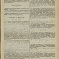 0997 - Page 1001 - Sociétés savantes. Académie des sciences. (Séance du 11 mai 1914). Tables des croissances comparées des nourrissons élevés au sein et au biberon durant la première année de la vie. MM. Variot et Fliniaux / (Séance du 18 mai 1914) / Académie de médecine. (Séance du 26 mai 1914). La vaccination antityphoïdique dans les hôpitaux de Paris. M. Mesureur / La loi sur les aliénés. M. Thoinot