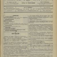 1021 - Page 1025 - Sommaire / Nouvelles. Hôpitaux de Paris / Concours de médecins de l'assistance médicale à domicile / Écoles pratique des hautes études / Nécrologie / Institut de puériculture de Porchefontaine-Versailles (Seine-et-Oise)