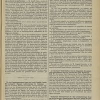 1031 - Page 1035 - Sociétés savantes. Société médicale des Hôpitaux. (Séance du 22 mai 1914 [suite]). La séro-réaction à la fibrine (procédé dialytique d'Abderhalden) dans le diagnostic des hémorragies, de l'hémorragie cérébrale en particulier. M. André Léri / (Séance du 29 mai 1914). Un cas d'empoisonnement aigu par le sel d'oseille. Azotémie passagère. Examen radioscoqique de l'estomac. MM. Ch. Flandin, Brodin et Pasteur Vallery-Radot / Théorie lymphogène de la lipomatose symétrique. M. R. Bensaude, sur une observation de M. Laignel-Lavastine et Mlle Romme / La réaction d'Abderhalden dans le diagnostic du cancer, plus spécialement dans les cancers des voies digestives. MM. W. Oettinger, Noël Fiessinger et Pierre-Louis Marie / Utilisation thérapeutique du choc anaphylactique dans un cas de purpura hémorragique chez une enfant de quatorze ans. MM. Henri Dufour et Crow...