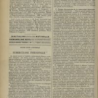1034 - Page 1038 - Actes de la Faculté de médecine de Paris du 8 au 13 juin 1914. Thèses / Notes pour l'internat. Tuberculose intestinale. (A suivre)