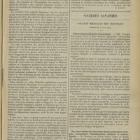 1061 - Page 1065 - Actualités. Quelques formes de la syphilis hépatique. [M. Brelet] / Sociétés savantes. Sociétés médicale des Hôpitaux. (Séance du 5 juin 1914). Tuberculose pulmonaire traumatique. MM. Georges Brouardel, Léon et René Giroux / Dix observations de tuberculose pleuro-pulmonaire d'origine traumatique. Considérations cliniques et médico-légales. M. Simonin...