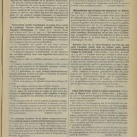 1065 - Page 1069 - Analyses. Médecine. De la fréquence des extrasystoles ventriculaires retardées dans le coeur alternant ; leur importance dans le diagnostic du pouls pseudo-alternant et de l'épuisement myocardique. (L. Gallavardin et L. Gravier. Lyon méd...) [Stephen Chauvet] / Perforations trachéo-bronchiques au cours d'un cancer de l'eosophage. Latence clinique possible. Technique de l'examen radioscopique. (G. Aubry et C. Viallet. Revue méd. d'Alger...) [Stephen Chauvet] / Du chimisme duodénal. De sa valeur comparative avec les procédés d'examen indirect des fonctions pancréatiques. (E. Glatz. Arch. des malad. de l'appar. digestif et de la nutrition...) [Stephen Chauvet] / Mélanodermie physiologique des muqueuses en Algérie. (J. Brault et J. Montpellier. La province méd...) [Stephen Chauvet] / Relation d'un cas de tabes incipiens survenu dix ans après l'accident initial chez un homme jeune encore (trente-deux ans) et guéri par les frictions mercurielles en l'espace de trois mois. (Granclément. Lyon méd...) [Stephen Chauvet] / Ictère hémolytique acquis d'origine syphilitique. (Nicolas, G. Mastia et J. Gaté. La Province méd...) [Stephen Chauvet] / Avis