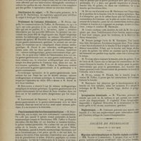 1144 - Page 1148 - Sociétés savantes. Société de chirurgie. (Séance du 17 juin 1914). Pachydermie porticelle. M. Lenormant, sur une observation de M. Malartic... / Stérilisation du catgut. M. Mauclaire, de la part de M. Barthélemy / Traitement de l'estomac biloculaire. M. Duval, sur les communications de Tuffier, de Hartmann / Fonctionnement des bouches anastomotiques. M. Hartmann / Invagination intestinale. M. Walther / Néphrectomie. M. Chevassu / Société de neurologie. (Séance du 11 juin 1914). Migraine ophtalmoplégique et liquide céphalo-rachidien. MM. Sicard et Cambessédès