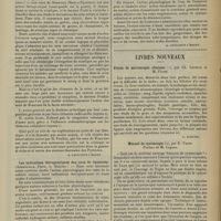 1305 - Page 1309 - Analyses. Hydrologie. Valeur thérapeutique des gaz rares et des émanations radio-actives des eaux minérales. (A. Piatot... édition de la Gazette des eaux.). [A. Gaullieur l’Hardy] / Etude physio-pathologique sur l'action des eaux de Beaucens (Hautes Pyrénées) dans la goutte, le rhumatisme et la sciatique. (A. Fraikin. Paris, édition de la Gazette des eaux.). [A. Gaullieur l’Hardy] / Les indications thérapeutiques des eaux de Cauterets. (Armengaud..., A. Maloine). [A. Gaullieur l’Hardy] / Livres nouveaux. Précis de microscopie clinique ; par Ch. Lesieur et M. Favre. [L. Alquier] / Manuel de cystoscopie ; par E. Papin. Préface de M. Legueu. [L. Imbert]