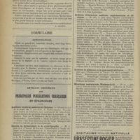 1414 - Page 1418 - Reclus. [Nécrologie]. [A. Brochin] / Formulaire. Artériosclérose / Articles originaux des principales publications françaises et étrangères. Académie royale de médecine de Belgique / Annales de dermatologie et de syphiligraphie / Annales des maladies vénériennes / Annales d'hygiène publique et de médecine légale / Annales médico-psychologiques / Archives d'électricité médicale, expérimentales et cliniques / Archives de médecine et de pharmacie militaires / Münchener medizinische Wochenschrift