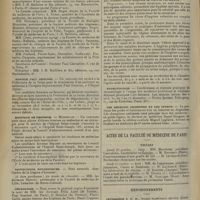 1330 - Page 1342 - Informations. Un moment au Docteur Josué / Hospice Paul Brousse / Hôpitaux de province. Marseille / Distinctions honorifiques / Nécrologie / Chambre de commerce de Lyon. Enseignement colonial / Stomatologie / Les médecins argents et les sports / Actes de la Faculté de médecine de Paris. Thèses / Renseignements