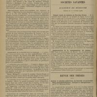 1346 - Page 1338 - VIIIe réunion annuelle de la société française d'orthopédie. (Paris, 8 octobre 1926). Deuxième question. Traitement des séquelles de la coxalgie. (En dehors du réveil de l'infection tuberculeuse). Rapporteur : M. Paul Mathieu... / Sociétés savantes. Académie de médecine. (Séance du 12 octobre 1926). Compte rendu de mission en Extrême-Orient. M. E. Achard / Augmentation de la consommation du poisson. MM. Loir et Legangneux... / Revue des thèses. Asthme et glandes endocrines. La thyroïde en particulier. Essai physiopathologique, clinique et thérapeutique, par P.-L. Mounier-Kuhn. [R. Levent]