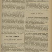 1393 - Page 1385 - XXVIe Congrès français d'urologie. (Paris, 5-9 octobre 1926). Question mise à l'ordre du jour. Le reflux vésico-urétéral. M. C. Lepoutre... / Sociétés savantes. Société médicale des hôpitaux. (Séance du 15 octobre 1926). Encéphalite aiguë d'origine vaccinale. M. Netter, à propos de la récente communication de M. Comby / La cuti-réaction à la tuberculine chez les cancéreux. M. Maurice Renaud / Septicémie puerpérale à perfringens. MM. E. Feuillié, Mouzon et David / Un cas d'agranulocytose. M. Flandin / Société de biologie. (Séance du 16 octobre 1926). Le vague contient-il des fibres vaso-constrictives à destination de la rate ? MM. A. Tournade et H. Hermann / Sur la possibilité de déplacer l'optimum thermique d'un ferment figuré. MM. E. Bachrach et H. Cardot / Sur l'électivité cutanée des teignes animales, quelle que soit leur voie d'introduction dans l'organisme. MM. Brocq-Rousseau, Achille Urbain et J. Barotte / L'immunisation active de la cavité méningée. M. S. Mutermilch / Sur le pouvoir bactéricide du sérum humain normal. M. Alexandre Georgevitch