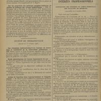 1394 - Page 1386 - Sociétés savantes. Société de biologie. (Séance du 16 octobre 1926). Sur le pouvoir bactéricide du sérum humain normal. M. Alexandre Georgevitch / Sur les propriétés des mélanges antigène-teintures de résines en présence des sérums syphilitiques. MM. R. Dujarric de la Rivière, L. Gallerand et N. Kossovitch / Société de thérapeutique. (Séance du 13 octobre 1926). Les vitamines hydrosolubles B de l'extrait de levure dans le traitement de la tuberculose pulmonaire. MM. Raoul Lecoq et Paul Fournier / Etude physiologique de l'action hypotensive du gui. M. Busquet / Action de l'insuline dans l'amaigrissement et l'engraissement. M. Henri Labbé / Gangrène pulmonaire puerpérale guérie par le pneumothorax de Forlanini. M. Georges Rosenthal / Essai de traitement de la paralysie générale par la récurrente du spirochoeta crociduroe. MM. Auguste Marie et Mathis / Intérêts professionnels. Association des membres du corps enseignant des Facultés de médecine. (Assemblée de 6 octobre 1926)