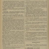 1402 - Page 1394 - Informations. Université de Paris / Prix Nobel / Union des médecins mutilés de guerre / Nécrologie / Cours de la Faculté de médecine de Paris. Clinique des maladies cutanées et syphilitiques / Clinique obstétricale / Cours de clinique chirurgicale / Cours de clinique chirurgicale / Cours d'anatomie pathologique / Cours de pathologie chirurgicale / Conférences de l'association d'enseignement médical des hôpitaux de Paris / Renseignements
