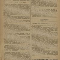 0010 - Page 2 - Informations. Marine / L'ordre des médecins et l'ordre des pharmaciens / Secret médical / Hommage au Professeur Carlo Comba / Autour du Congrès du Caire / Nécrologie / Cours de la Faculté de médecine de Paris / Chronique. Un jubilé dans la Presse médicale espagnole