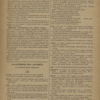 0018 - Page 10 - Sociétés savantes. Société de thérapeutique. (Séance du 14 Novembre 1928). Quelques données pratiques au sujet de la conduite du traitement du rhumatisme par l'immunovaccin antirhumatismal (Formule du docteur Bertradd)... M. R. Lautier... / Médication complémentaire des asthmes drogués. MM. P. Cartonnet et R. Vendel, une communication faite par MM. P. Cantonnet et M. L. Lebée / Calendrier des Congrès et manifestations médicales