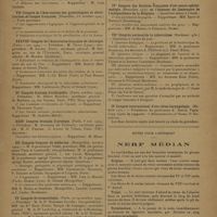 0020 - Page 12 - Calendrier des Congrès et manifestations médicales / Notes pour l'internat. Nerf médian