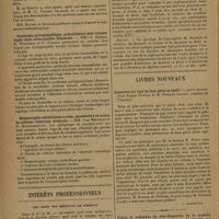 0056 - Page 48 - Sociétés savantes. Société de neurologie. (Séance du 6 décembre 1928). Un cas d'infantilisme hypophysaire. MM. G. Roussy, J. Bollack et Kyriaco / Syndrome syringomyélique, probablement post-traumatique, avec arthropathie bilatérale. MM. G. Rossy, R. Huguenin et N. Kyriaco / Hémiatrophie cérébelleuse croisée, secondaire à un noyau de sclérose tubéreuse cérebrale. MM. Ivan Bertrand et G. Hadzigeorgiou / Intérêts professionnels. Les croix des médecins de réserve / Admission aux instituts dentaires / Livres nouveaux. Causeries sur l'art de bien gérer sa santé, par le Docteur Paul Farez. Préface de M. Fernand Laudet... [L. Babonneix]