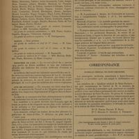 0082 - Page 74 - Informations. Guerre / Marine / Ministère de l'air / Avis de concours / Nécrologie / Cours de la faculté de médecine de Paris. Conférences de parasitologie et d'histoire naturelle médicale. Clinique médicale Saint-Antoine / Correspondance. Syndicat médical de Saint-Nectaire [Drs D. Porge, Pouyet, E. Roux] ; [Drs J. Serane, G. Siguret, A. Versepuy] / Renseignements