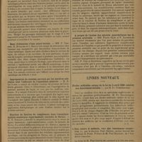 0129 - Page 123 - Sociétés savantes. Société de biologie. (Séance du 12 janvier 1929). Nouveaux résultats concernant la vaccination de l'homme contre le tétanos. MM. G. Ramon et Ch. Zoeller / L'inoculation testiculaire du virus variolique chez le singe. MM. P. Teissier, J. Reilly et E. Rivalier / Essai d'obtention d'une neuro-variole. MM. P. Teissier, E. Rivalier et J. Reilly / Imprégnation du système nerveux par les matières colorantes sous l'influence de l'anesthésie générale. M. R. Le Clerc / Réaction de fixation du complément dans l'encéphalomyélite enzootipue expérimentale (maladie de Borna). M. N. Stroian / Anticorps tissulaires mis en évidence par la réaction de fixation du complément dans les extraits d'organes provenant des lapins immunisés contre la maladie de Borna. MM. S. Nicolau et N. Stroian / A propos de l'action des extraits pancréatiques sur la pression artérielle. MM. Pierre Gley et N. Kisthinios / Livres nouveaux. Etudes médicales autour de la loi du 5 avril 1928 relative aux assurances sociales ; par M. Fr. Guermonprez / L'Etat contre le médecin, vers une renaissance corporative ; par le Docteur Paul Guérin.