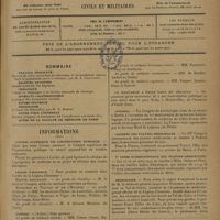 0165 - Page 161 - Sommaire / Informations. Conseil supérieur de l'instruction publique / Légion d'honneur. Marine marchande / Ministère du travail et de l'hygiène / Guerre / Un monument à Émile Roux en Uruguay / Congrès / Congrès des plantes médicinales / Ve Foire internationale des plantes médicinales / Nécrologie