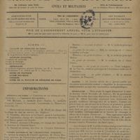 0179 - Page 177 - Sommaire / Informations. Hôpitaux de Paris. Concours de la médaille d'or / Mutation de directeurs / Conseil supérieur de l'instruction publique / Légion d'honneur. Intérieur / Marine / Colonies / Agriculture / Marine / Nécrologie