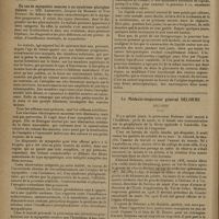0192 - Page 190 - Sociétés savantes. Société de neurologie. (Séance du 10 janvier 1929). Réflexe de raccourcissement dans un cas d'hémi-hypertonie extrapyramidale avec torticolis. MM. H. Baruk / Un cas de myopathie associée à un syndrome pluriglandulaire. MM. Lhermitte, Jacques de Massary et Yves Dupont / L'influence de la ponction lombaire sur la narcolepsie en apparence idiopathique. M. J. Lhermitte et Mlle Alice / Le médecin-inspecteur général Delorme 1847-1929