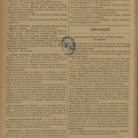 0200 - Page 198 - Informations. Légion d'honneur. Guerre / Comité consultatif de santé militaire / Conseil supérieur de surveillance des eaux destinées à l'armée / Conseil supérieur de l'assistance publique / Les accidents du travail / Société anatomique de Paris / Nécrologie / Cours de la faculté de médecine de Paris. Chaire de thérapeutique / Chronique. Les noces de diamant de « El siglo medico » de Madrid