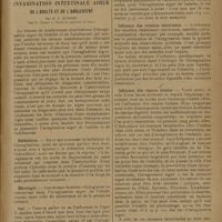 0259 - Page 257 - Revue générale. Travail du service de clinique chirurgicale de l'école de médecine de Dijon (Professeur : M. G. Leclerc). Invagination intestinale aigue de l'adulte et de l'adolescent ; par M. G. Hubner. Définition / Étiologie / Age / Sexe / Influence des troubles intestinaux / Influence des causes locales